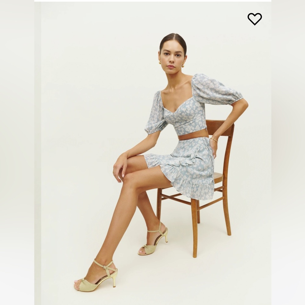 NWT Reformation SOFIE SINEAD FLORAL 2 PIECE SET Size 4